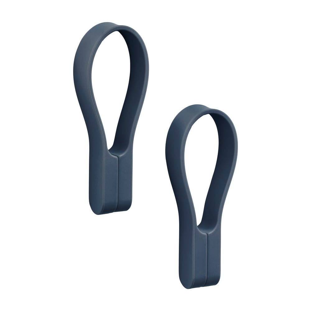 Clipsuri pentru prosoape albastre 2 buc. din silicon Loop – Zone