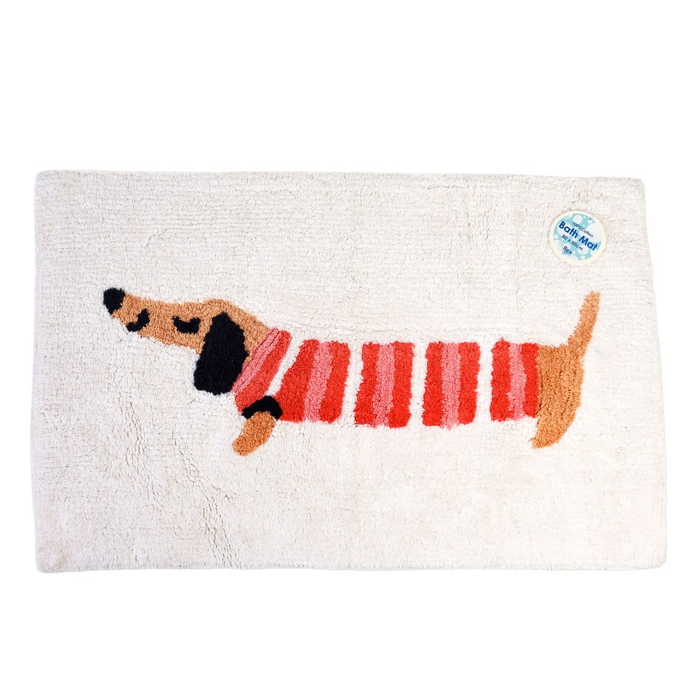 Covoraș De Baie Roșu/alb 52,5×83 Cm Sausage Dog – Rex London