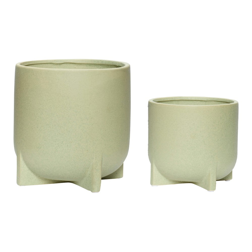 Ghivece decorative 2 buc. din ceramică handmade ø 19 cm Split – Hübsch