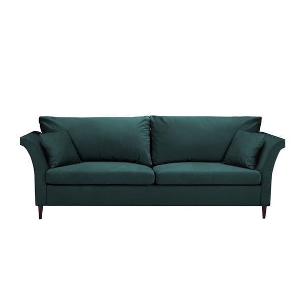 Canapea extensibilă cu spațiu pentru depozitare Mazzini Sofas Pivoine, verde albastru