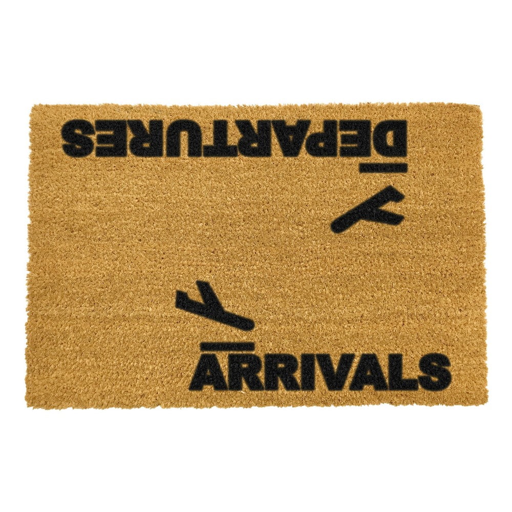 Covoraș intrare din fibre de cocos Artsy Doormats Arrivals and Departures, 40 x 60 cm Artsy Doormats