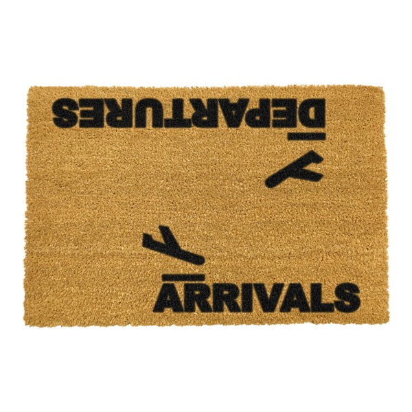 Covoraș intrare din fibre de cocos Artsy Doormats Arrivals and Departures, 40 x 60 cm