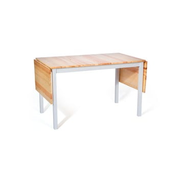 Masă dining extensibilă loomi.design brisbane, 120 (200) x 70 cm, alb-natural