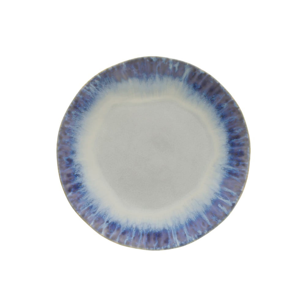 Farfurie din gresie ceramică Costa Nova Brisa, ⌀ 26,5 cm, alb-albastru bonami.ro