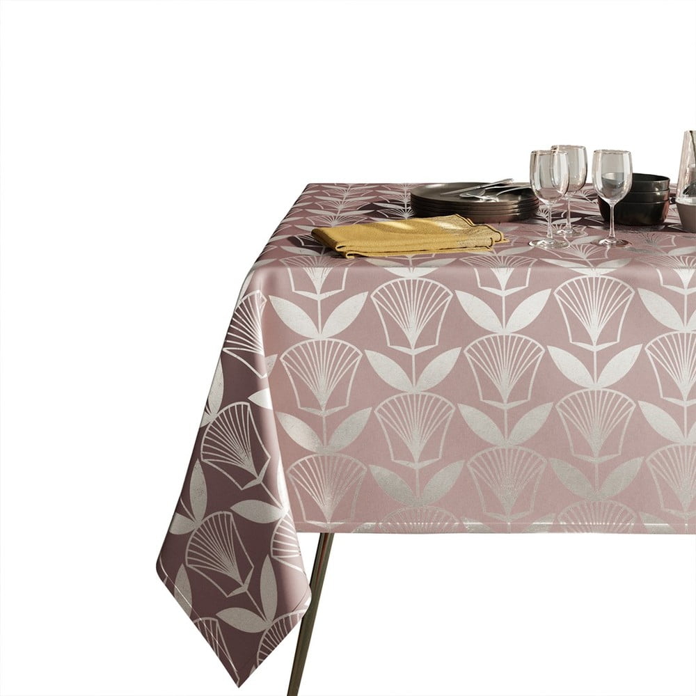 Față de masă AmeliaHome Floris, 140 x 180 cm, roz pudră AmeliaHome imagine 2022
