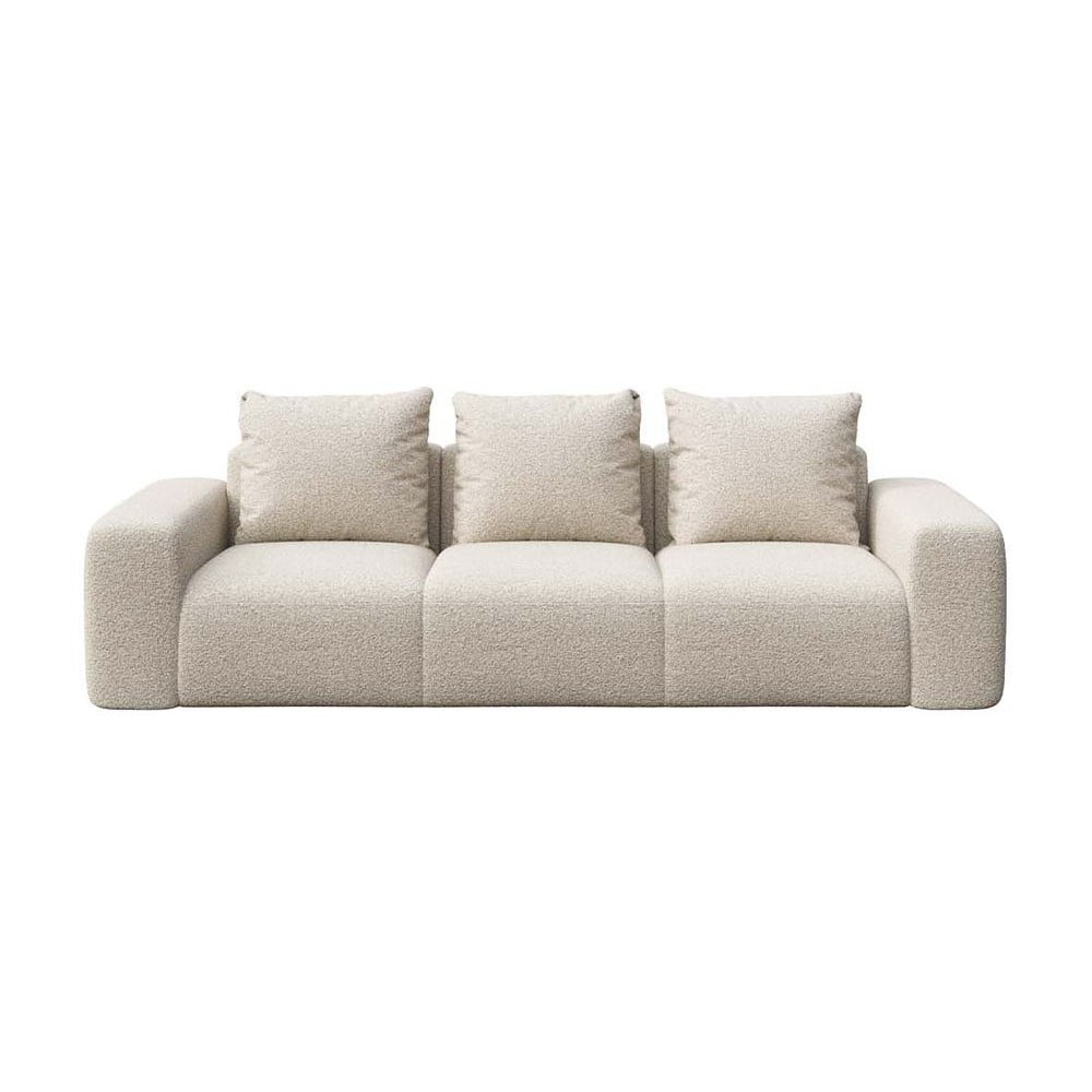 Canapea bej cu tapițerie din țesătură bouclé 287 cm Monce – Rodier