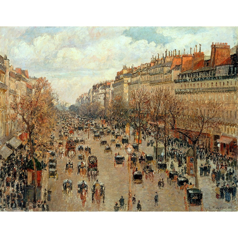 Reproducere tablou Camille Pissarro – Boulevard Montmartre Eremitage, 90 x 70 cm bonami.ro