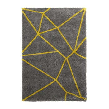 Covor think rugs royal nomadic grey & yellow, 160 x 230 cm, gri - galben