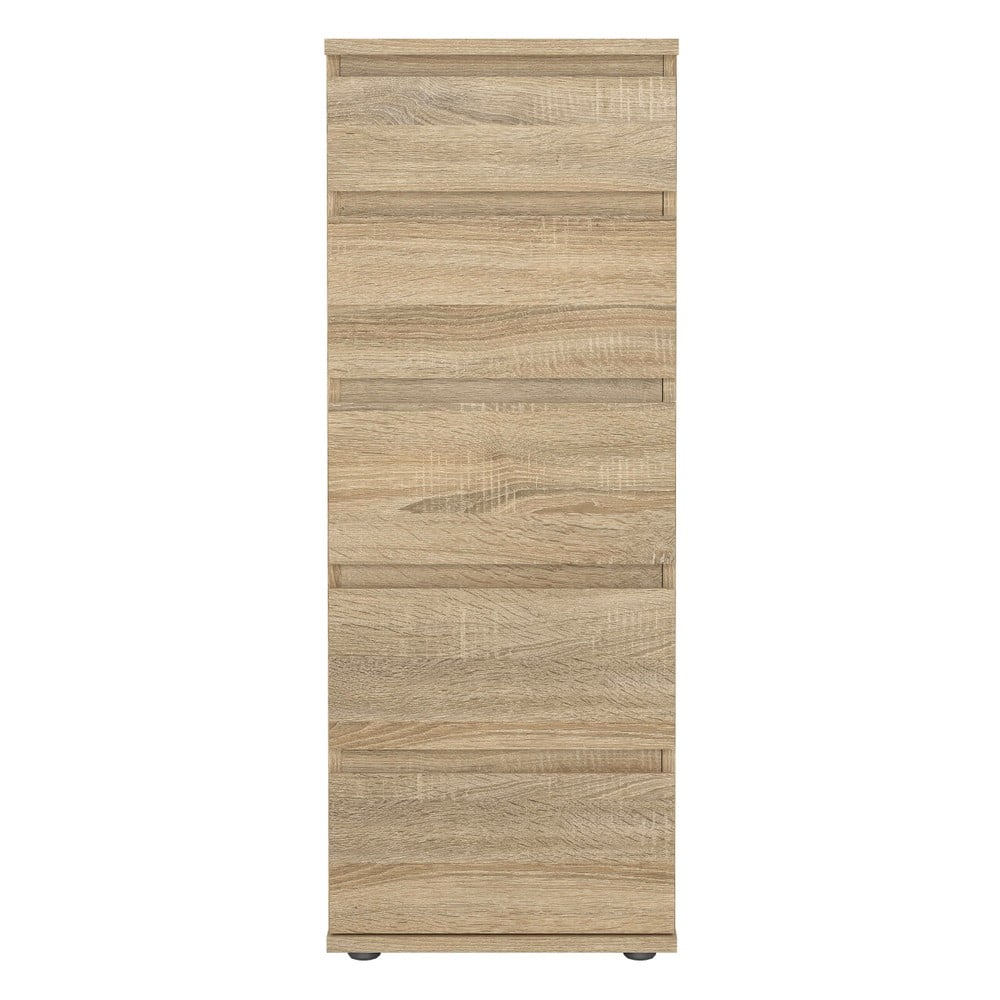 Comodă în culoare naturală înaltă cu aspect de lemn de stejar 40x107 cm Nova – Tvilum