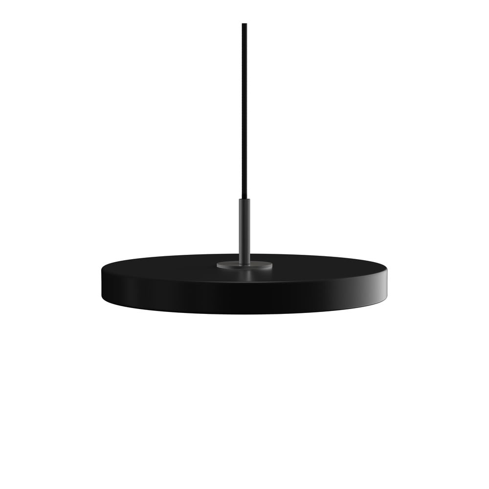 Lustră neagră LED cu intensitate reglabilă cu abajur din metal ø 31 cm Asteria Plus Mini – UMAGE