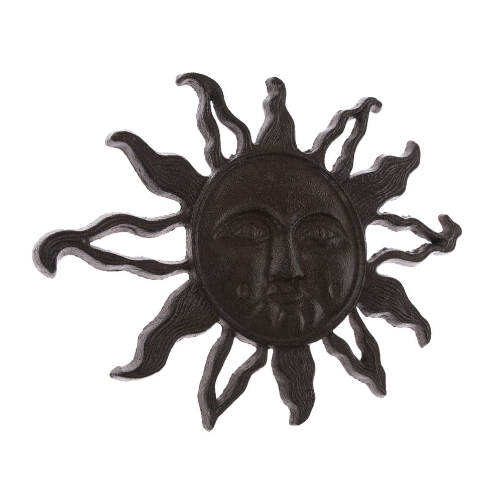 Decorațiune din fontă de perete pentru exterior dakls sunshine, negru