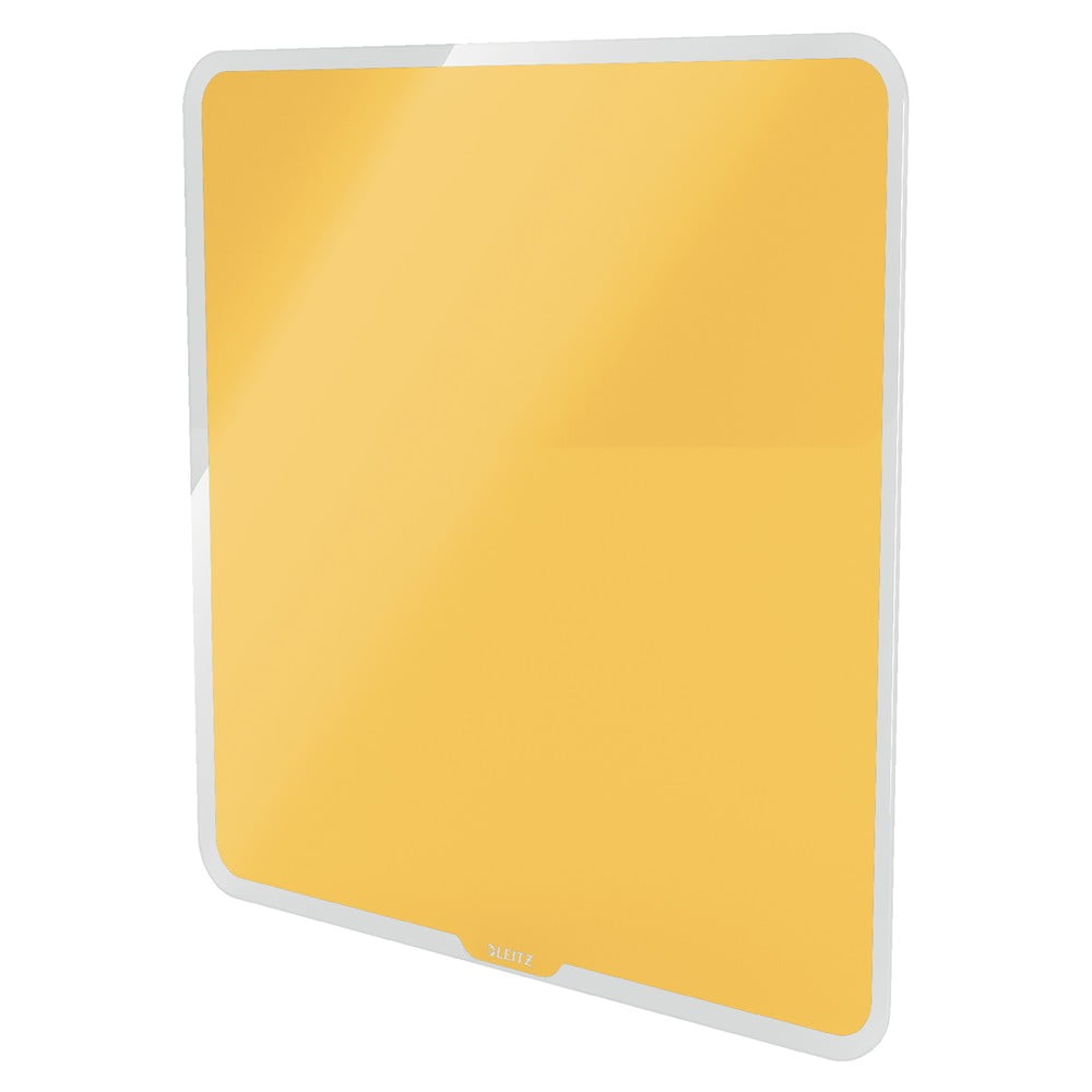 Genuine chat on behalf of Tablă magnetică din sticlă pentru perete Leitz Cosy, 45 x 45 cm, galben |  Bonami