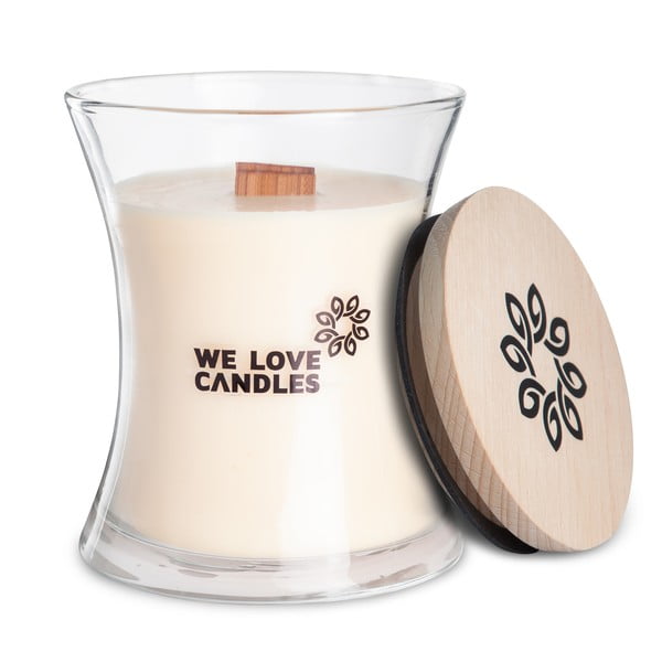 Lumânare din ceară de soia We Love Candles Ivory Cotton, timp de ardere 64 de ore