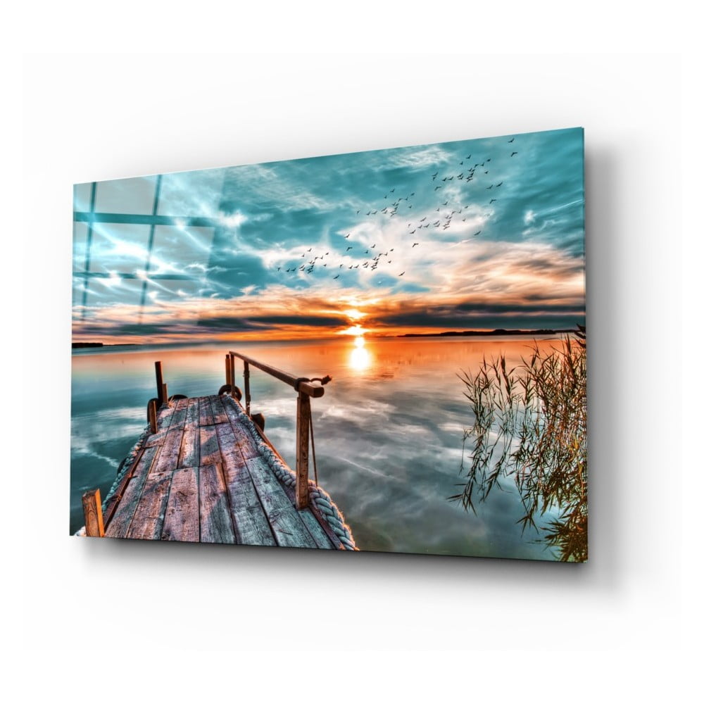 Tablou din sticlă Insigne Sunset, 72 x 46 cm bonami.ro imagine 2022