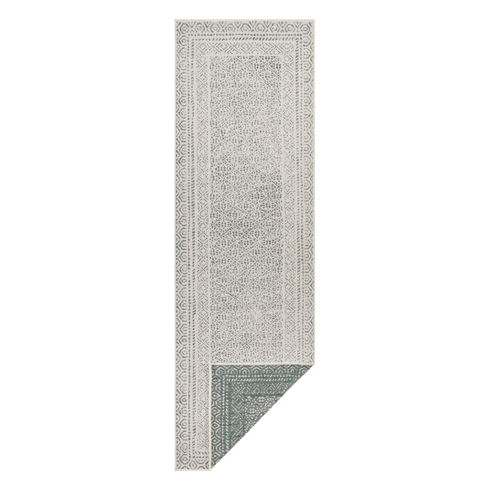 Poza Covor lung pentru exterior Ragami Berlin, 80x250 cm, verde - alb