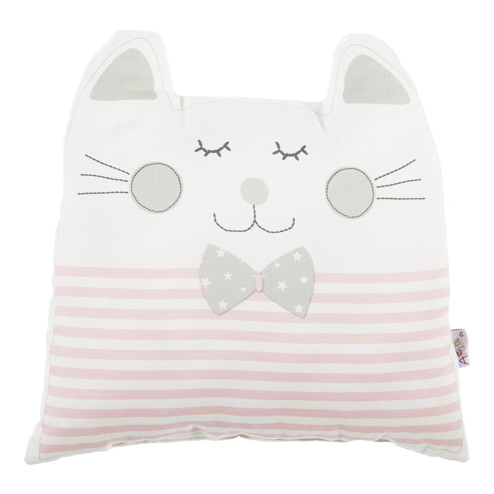 Pernă decorativă Mike & Co. NEW YORK Pillow Toy Big Cat, 29 x 29 cm, roz