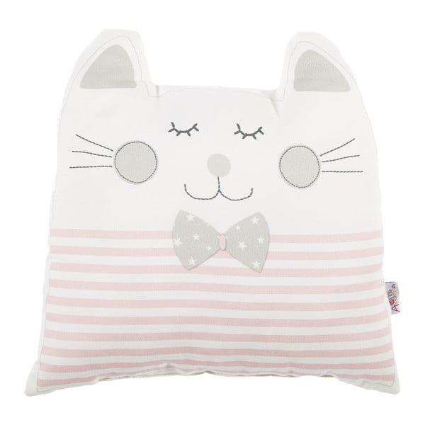 Pernă decorativă Mike & Co. NEW YORK Pillow Toy Big Cat, 29 x 29 cm, roz