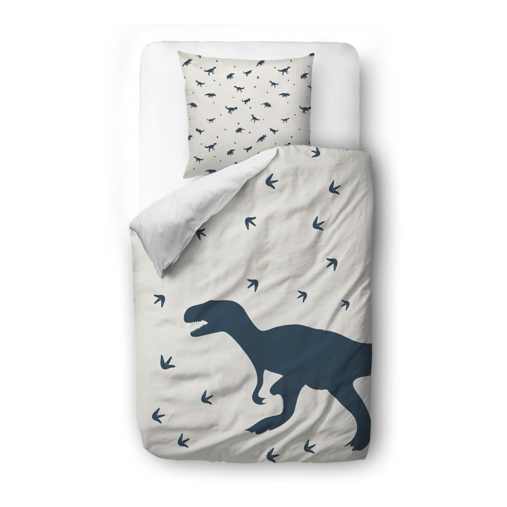 Lenjerie de pat pentru copii din bumbac satinat 200×140 cm Dino World – Butter Kings 200x140 imagine noua somnexpo.ro