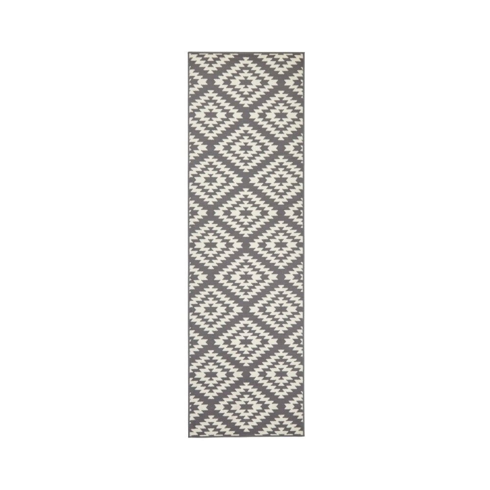 Covor tip traversă Hanse Home Basic Nordic, 80×300 cm, gri-alb 80x300 imagine noua