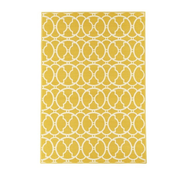 Covor adecvat pentru exterior Floorita Interlaced, 160 x 230 cm, galben