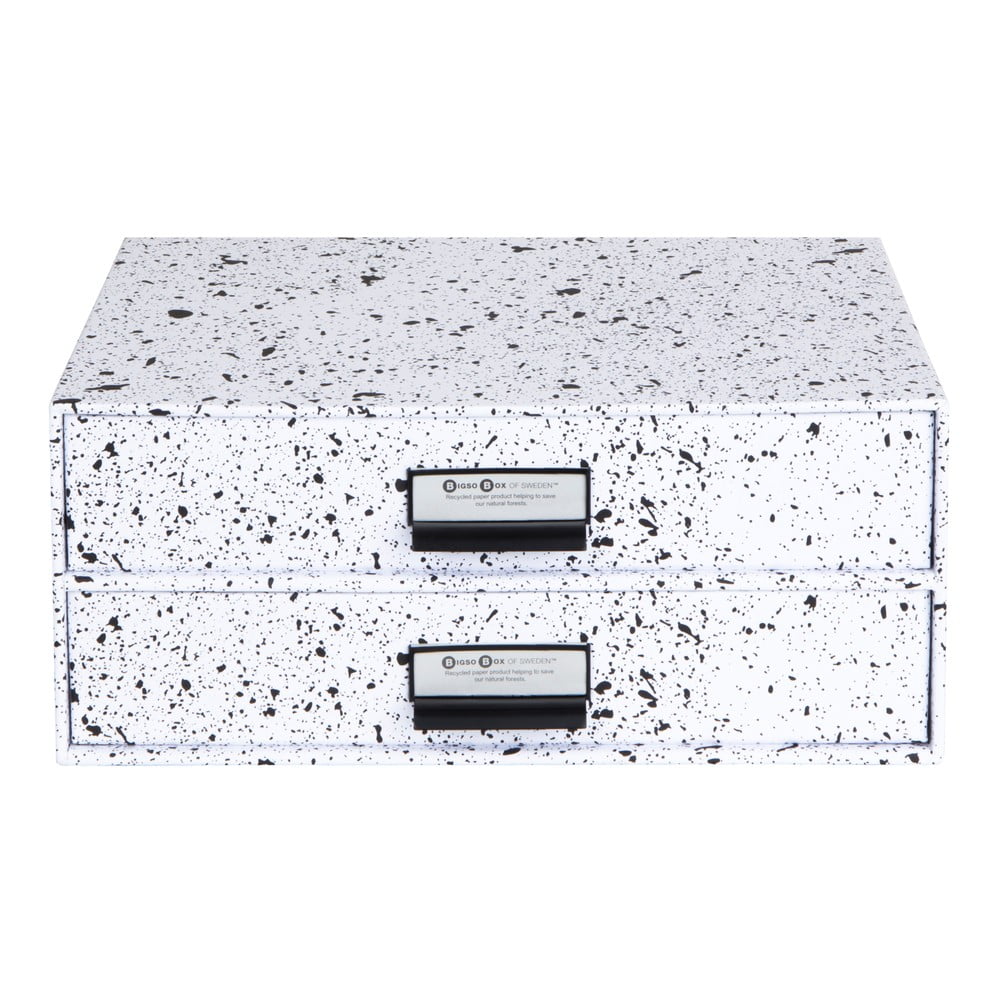 Cutie cu 2 sertare Bigso Box of Sweden Birger, negru-alb Bigso Box of Sweden imagine 2022
