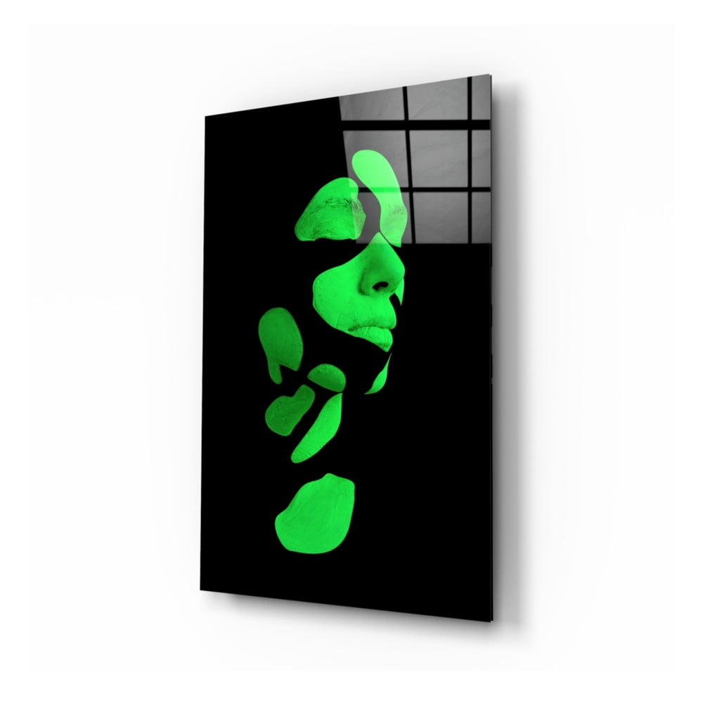 Tablou din sticlă Insigne Fragmented Green bonami.ro imagine 2022