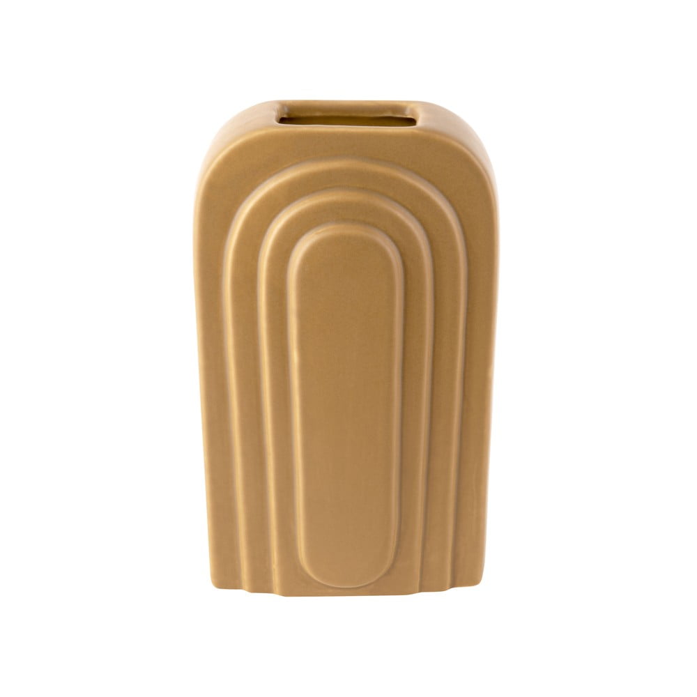 Vaza din ceramica PT LIVING Arc, inaltime 27 cm, galben