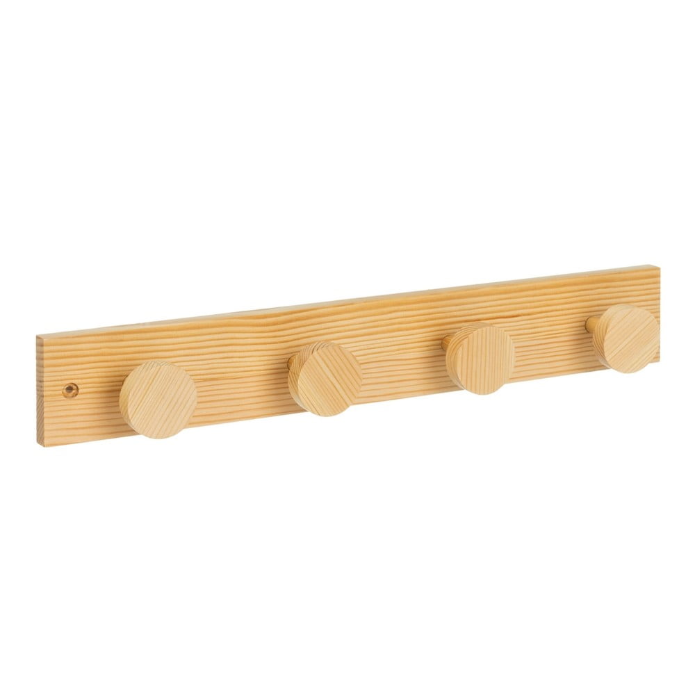 Cuier de perete în culoare naturală din lemn de pin 40 cm Anillos – Casa Selección