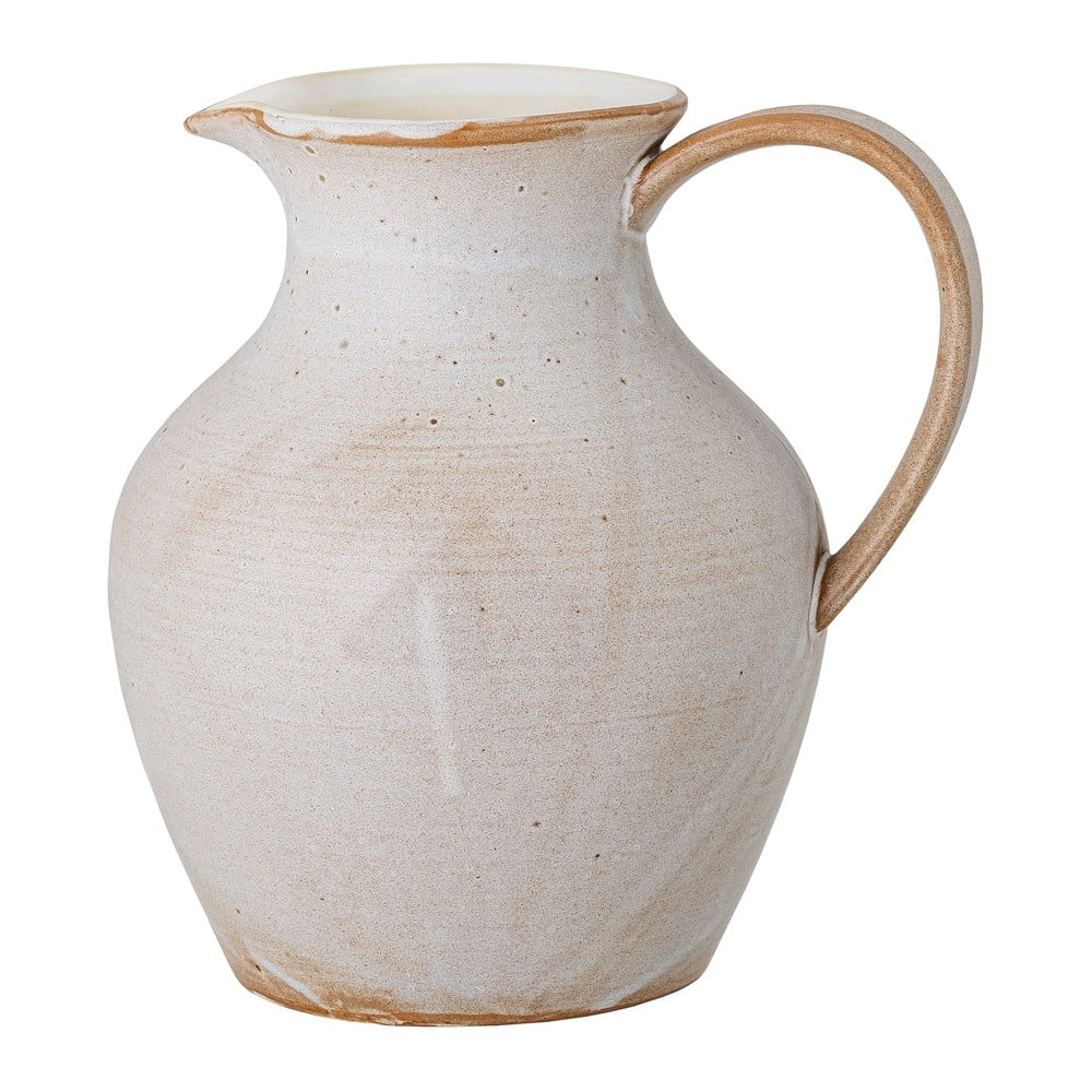 Carafă din gresie ceramică Bloomingville Lavra, 1,8 l, alb-bej Bloomingville