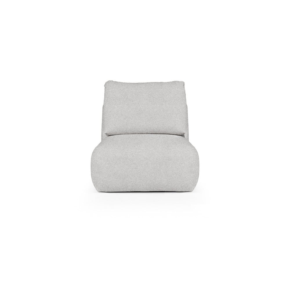 Fotoliu gri deschis cu tapițerie din țesătură bouclé Mirel – Rodier