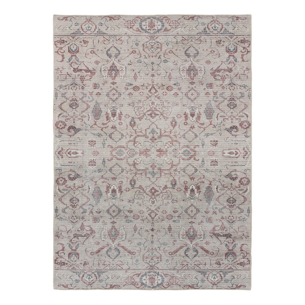 Covor roșu/crem 160x230 cm mandala – universal
