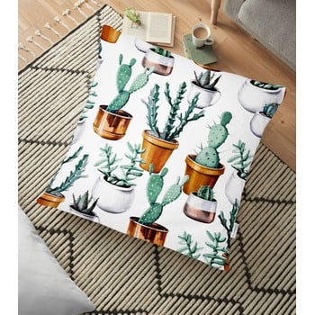 Față de pernă din amestec de bumbac minimalist cushion covers cactus in pot, 70 x 70 cm