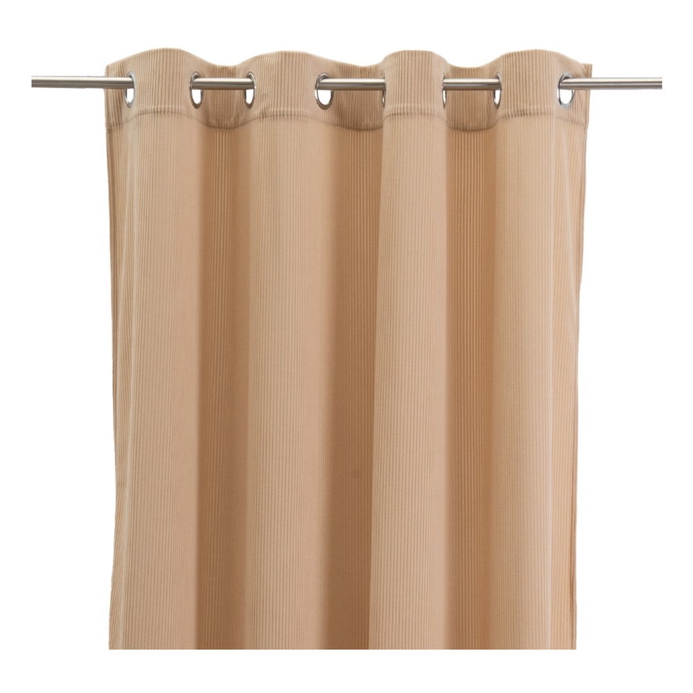 Draperie maro deschis din catifea reiată 140x260 cm Merely – Casa Selección