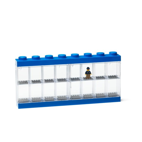 Cutie depozitare 16 minifigurine LEGO®, albastru