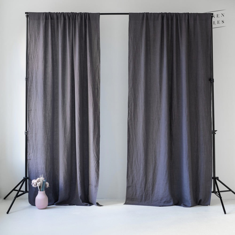 Draperie gri din in 275x230 cm - Linen Tales