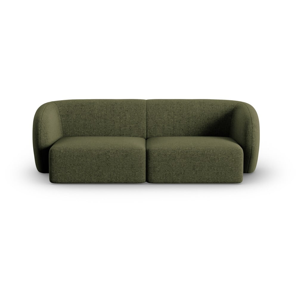 Canapea verde cu tapițerie din chenille 188 cm Paolo – Milo Casa