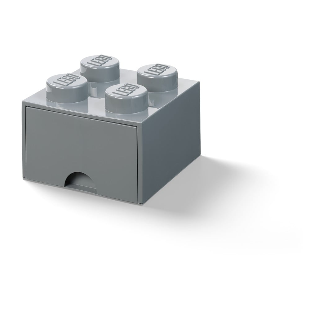 Cutie depozitare cu sertar LEGO®, gri închis bonami.ro