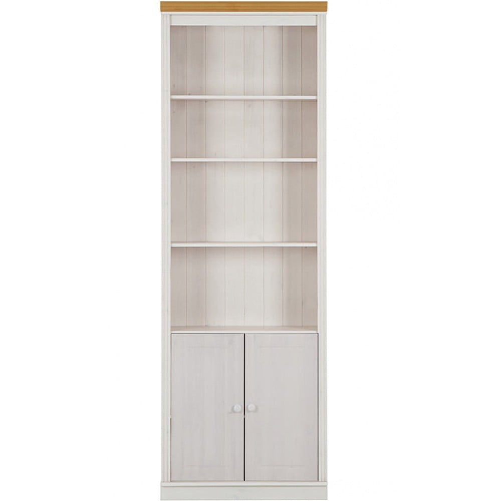 Bibliotecă albă din lemn de pin 74x223 cm Anita – Støraa