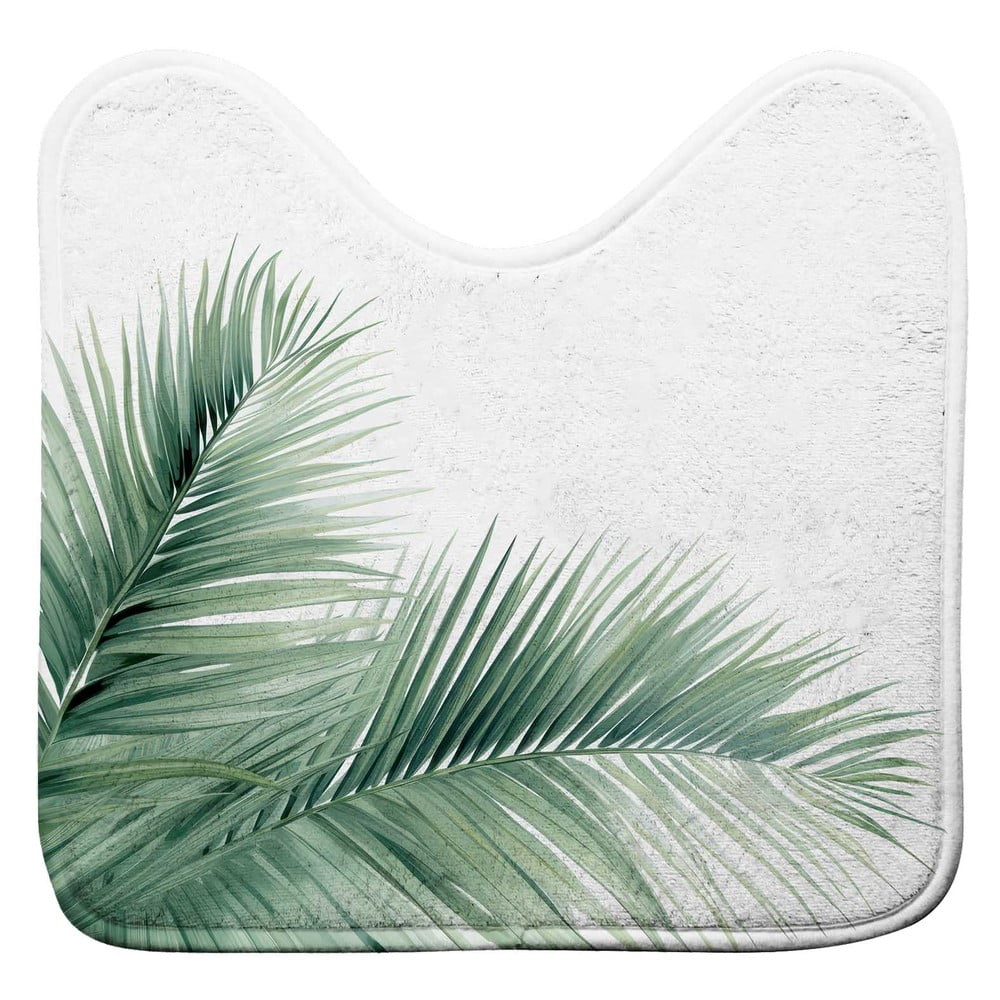 Covoraș de baie alb-verde pentru WC 45x45 cm Havane – douceur d\'intérieur