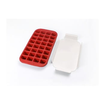 Formă din silicon pentru gheață lékué industrial, 32 cuburi, roșu