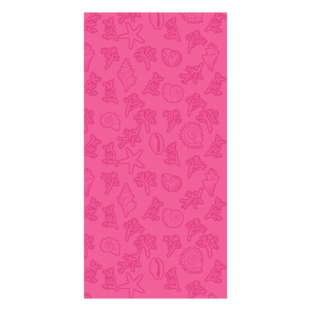 Prosop de plajă roz din bumbac 70x140 cm Sea – B.E.S.