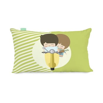 Față de pernă din amestec de bumbac happynois summer time, 50 x 30 cm