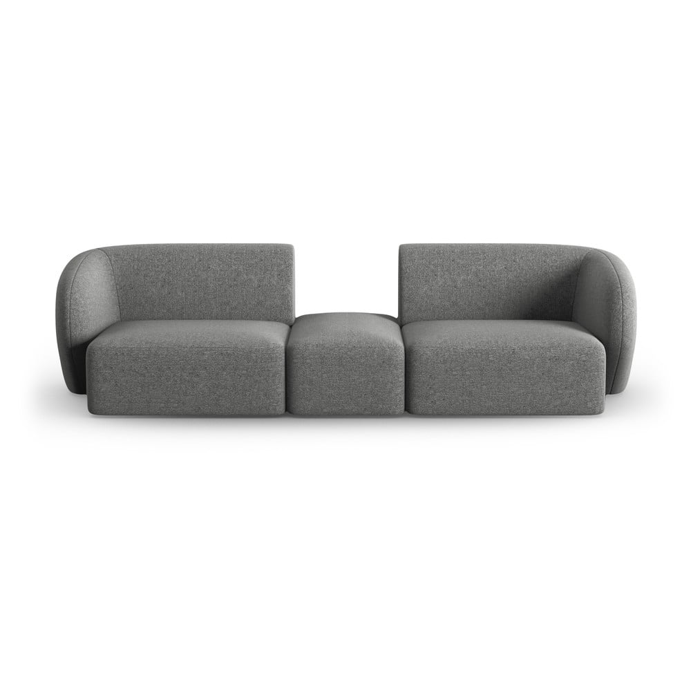 Canapea gri cu tapițerie din chenille 246 cm Paolo – Milo Casa