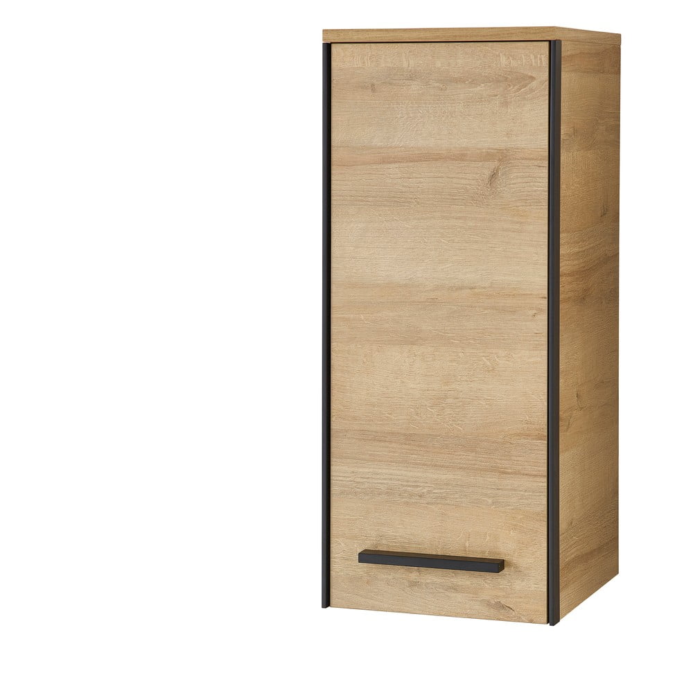 Dulap de baie în culoare naturală suspendat cu aspect de lemn de stejar 70x30 cm Quickset 395 – Pelipal