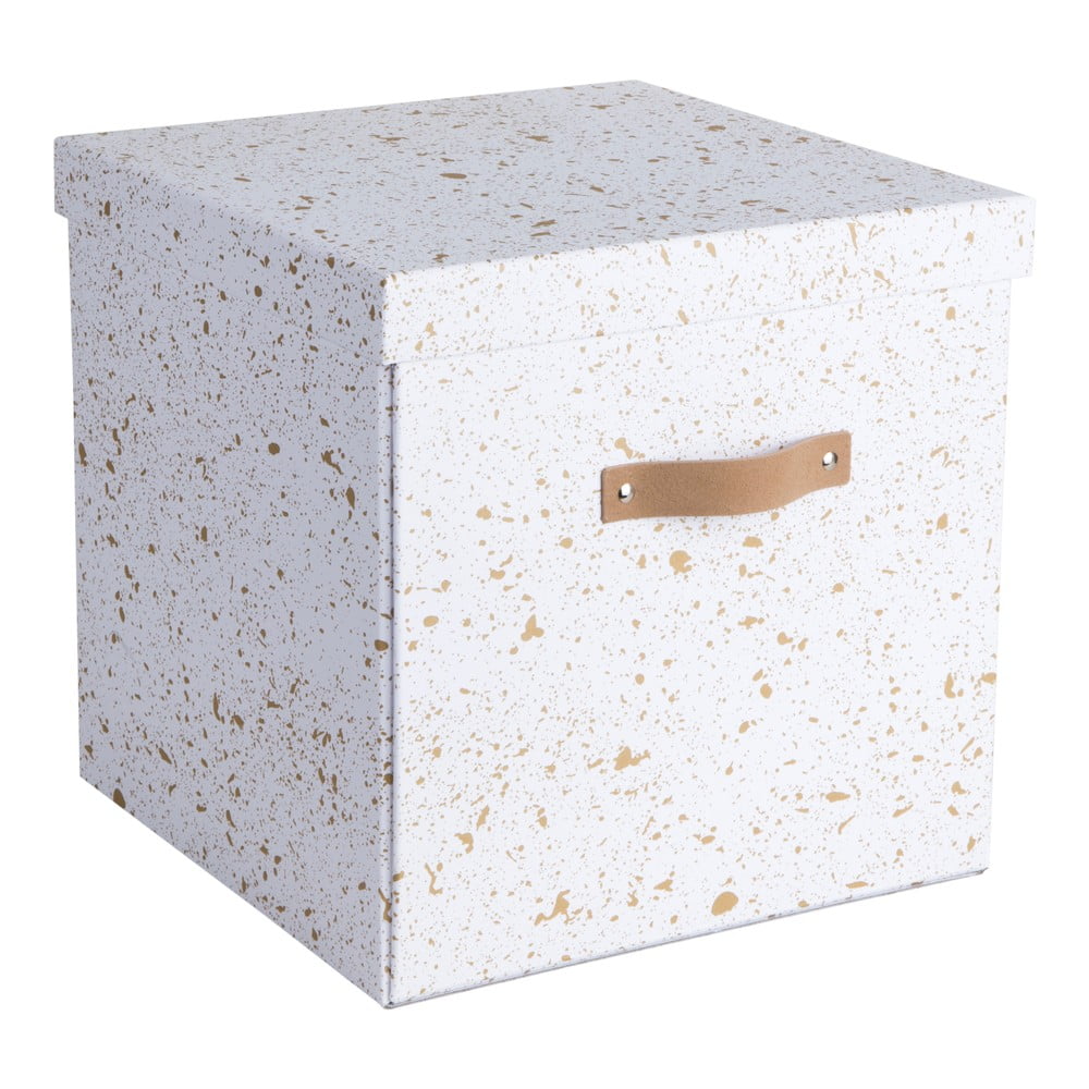 Cutie de depozitare Bigso Box of Sweden Logan, auriu-alb Bigso Box of Sweden