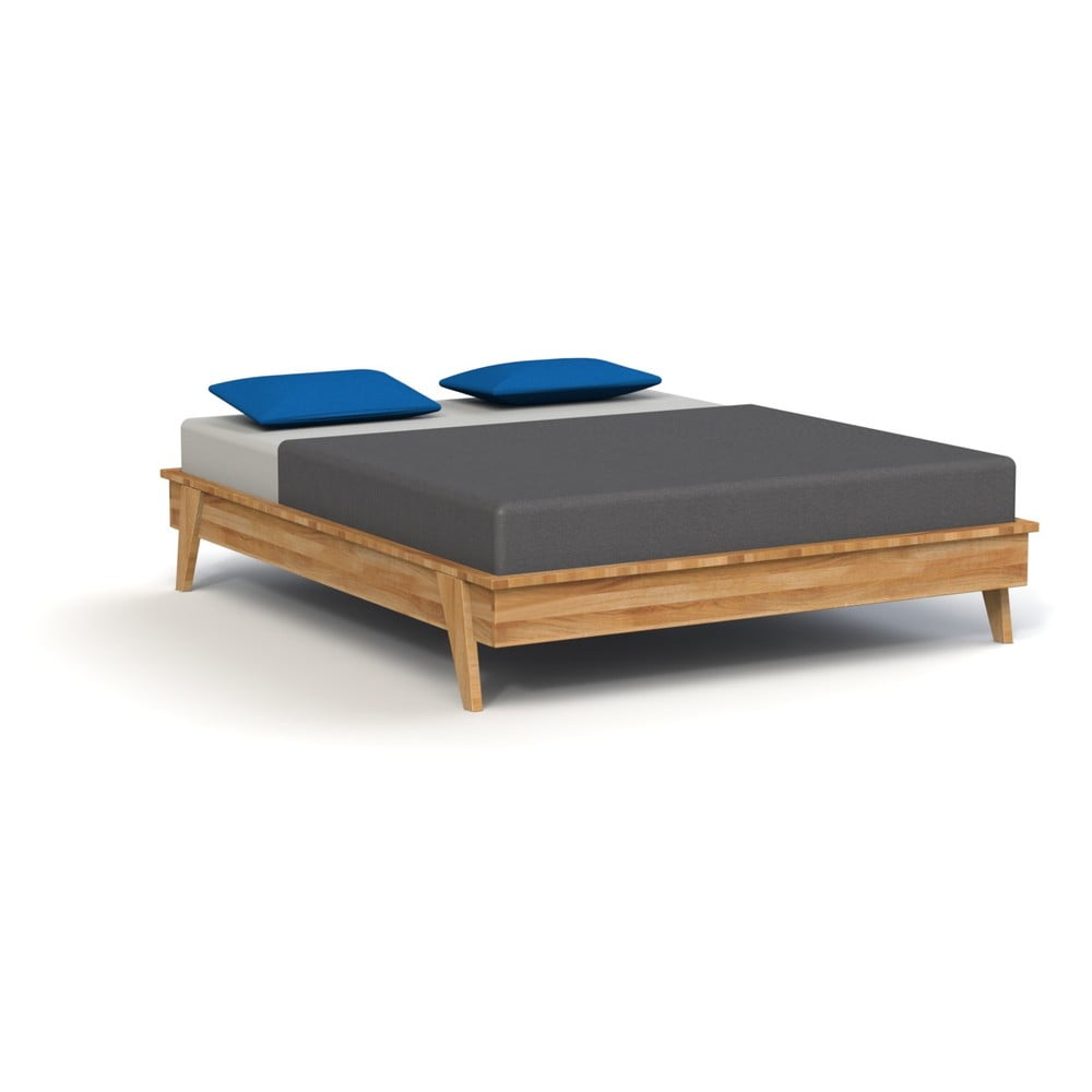 Pat dublu din lemn de stejar 160×200 cm Retro – The Beds 160x200