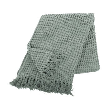 Pătură din bumbac tiseco home studio waffle, 130 x 170 cm, verde
