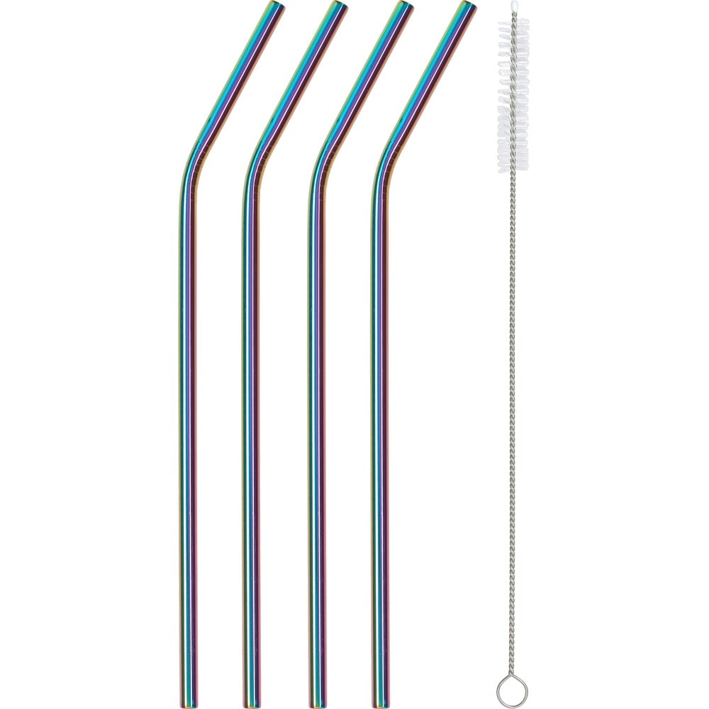 Set de 4 paie din inox și perie westwing collection shine