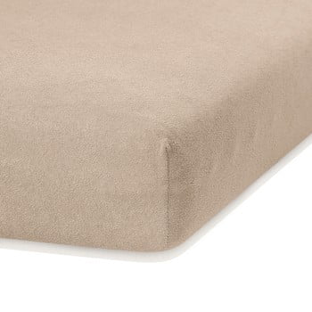 Cearceaf elastic ameliahome ruby, 200 x 120-140 cm, bej închis