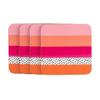 Suport pentru pahar navigate stripe, roz - portocaliu